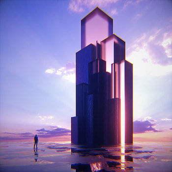 Building, Silhouette, 3D, Illusion HD phone wallpaper