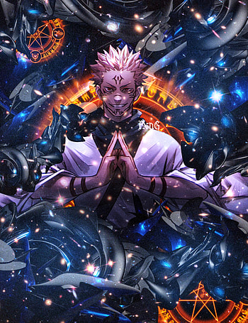 Ryomen Sukuna, automotive lighting, motorcycle, halloween, Naruto, jujutsu kaisen, Boruto, anime HD phone wallpaper