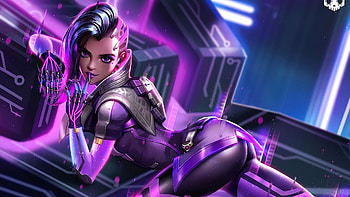 Sombra Overwatch, target, disrupt her enemies, translocate and camouflage, Sombra powerful infiltrator, pin down HD wallpaper