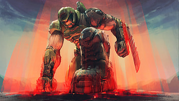 Doom Crossing Eternal Horizons, games, artwork, artstation HD wallpaper