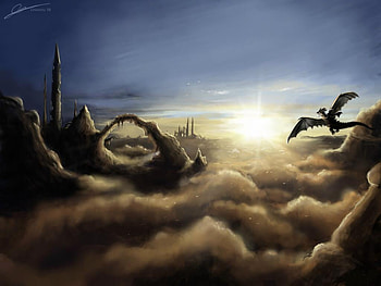 comming home, dragon, fantasy HD wallpaper