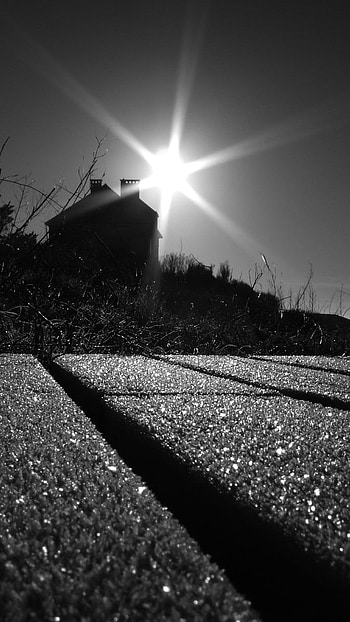 Full Black, Black And White, Sunset HD phone wallpaper