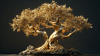 Golden Yggdrasil Tree -, Yggdrasil, tree, golden HD wallpaper