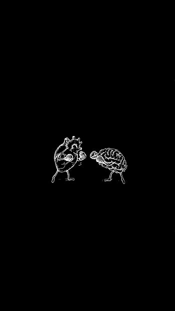 Corazón vs Cerebro, amor, art, pensar HD phone wallpaper