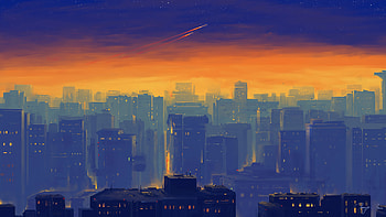 Cityscape Illustration , cityscape, artist, artwork, digital-art, illustration, deviantart HD wallpaper