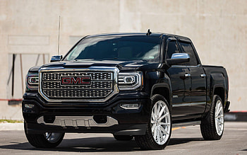 GMC Sierra, Denali tuning, Black beauty, Vossen wheels HD wallpaper