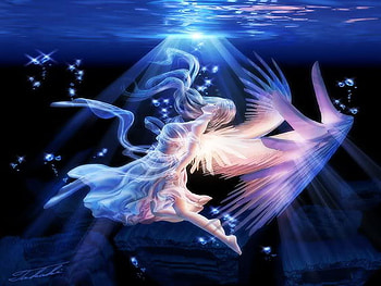 Magical girl, angel, fantasy, light, magical HD wallpaper