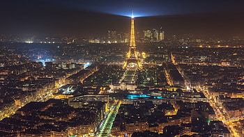 Paris night cityscape, Eiffel Tower lights, TV , City beauty HD wallpaper