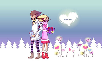 Love, Couple, Pair, , Drawing, Present, Gift, Feelings HD wallpaper