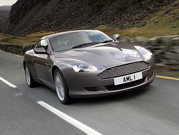 Sports, Auto, Aston Martin, Cars, Asphalt, Front View, Grey, Speed, Style, 2004, Db9 HD wallpaper