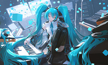 Vocaloid Hatsune Miku Anime Girl, hatsune-miku, vocaloid, anime, anime-girl, artist, artwork, digital-art HD wallpaper