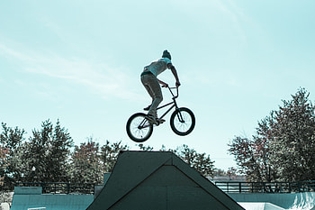 Sports, Bounce, Jump, Cyclist, Trick HD wallpaper