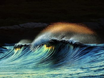 Waves, sea, storms, splash, water HD wallpaper