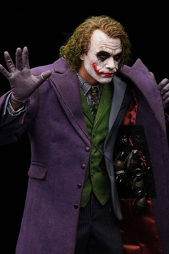 The Dark Knight statue, Heath Ledger, Joker HD phone wallpaper