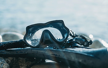 Flippers and diving mask, diving HD wallpaper