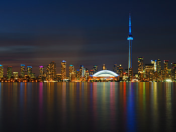 Cities, Night, Skyscrapers, Panorama, Toronto HD wallpaper