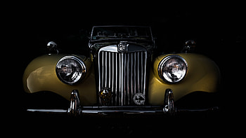Retro car yellow MG, MG, yellow, car, Retro HD wallpaper