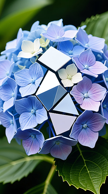 Hydrangea Prism — Blue HD phone wallpaper