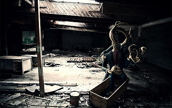 Art, Shine, Light, Room, Monster, Ruin, Barn, Shed, Devastation HD wallpaper