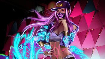 Akali Kda Colorful , kda, akali-league-of-legends, league-of-legends, games, artstation HD wallpaper