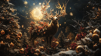 Festive Elegance: A Celebration of Holiday Spirit, holiday spirit, Christmas, reindeer, christmas ornaments, winter HD wallpaper