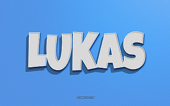 Lukas, blue lines background, with names, Lukas name, male names, Lukas greeting card, line art, with Lukas name HD wallpaper