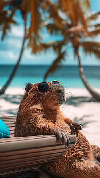 Animal, cute, sunglasses HD phone wallpaper