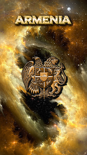 Armenia, yellow, power, stars, coat-of-arms, space HD phone wallpaper