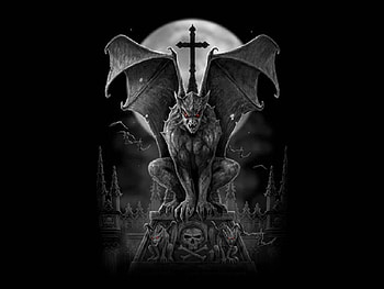 Gargoyle, gothic, protector, evil HD wallpaper