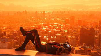 Sunset Siesta — Spider-Man PS4 on Rooftop (), Video Game, Spider-Man (PS4) HD wallpaper