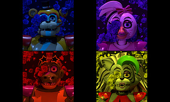 Glamrock Freddy (Five Nights at Freddy's), Roxanne Wolf (Five Nights at Freddy's), video game, Five Nights at Freddy's: Security Breach, Five Nights at Freddy's HD wallpaper