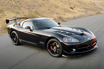 Red Stripe, viper, black, wing, mopar HD wallpaper