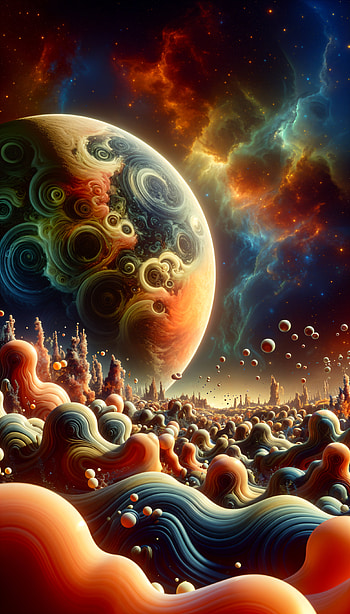 **Cosmic Dreams: Exoplanet for Your **, space, planet, Abstract, colorful HD phone wallpaper