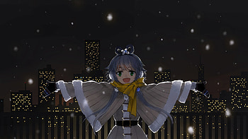Luo tianyi, Vocaloid, anime girl, open arms HD wallpaper