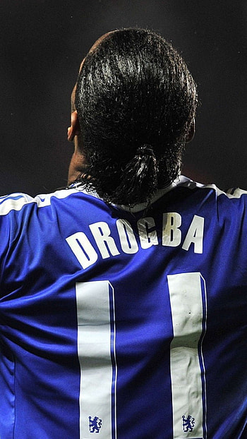 Drogba, Mens jersey, Blue and white HD phone wallpaper