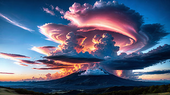 Majestic Mountain Clouds: A Landscape, mountain, cloud, landscape, artistic HD wallpaper