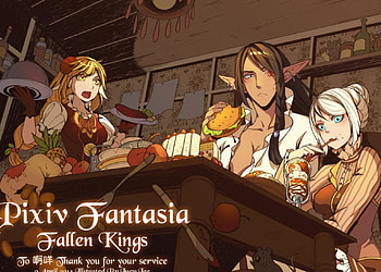 Hero and Hers Lovers, Pixiv Fantasia, Cafe, Date, Warrior, Wall, BG, Anime, Game, Hero, Classic, Colours, New, Pixiv Fallen Knight, Lovers HD wallpaper