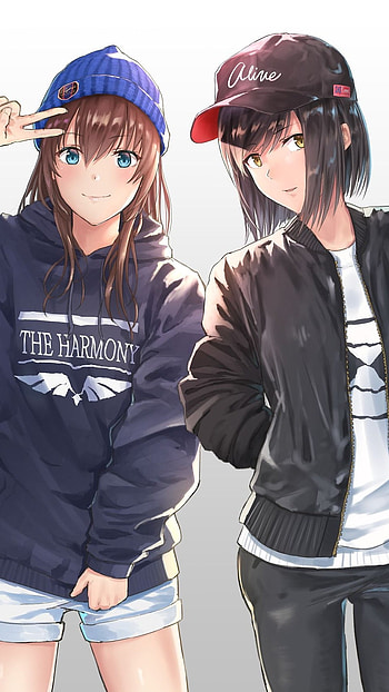 Anime Best Friends, Cool Hats, cool, hats HD phone wallpaper
