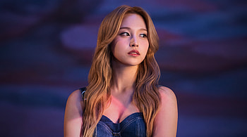 Twice / MiSaMo - Mina Myoi blue dress and blonde hair "I Cant Stop Me", Mina (Singer), Japanese Model, K-pop HD wallpaper