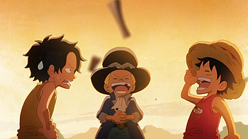 One Piece Trio: Young Portgas D. Ace, Sabo & Monkey D. Luffy —, Anime, One Piece, Portgas D. Ace, Sabo (One Piece), Monkey D. Luffy HD wallpaper
