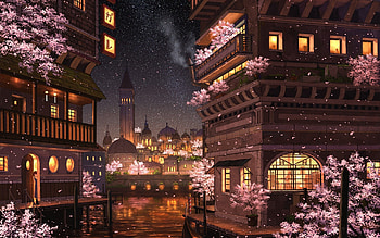 Anime City Lights, Chill Anime City Aesthetic HD wallpaper