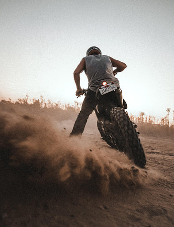 Motorcycles, Motorcyclist, Motorcycle, Bike, Dust, Wheel HD phone wallpaper