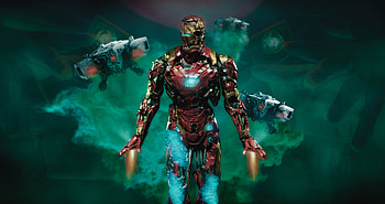 Superhero, zombie iron man, artwork HD wallpaper
