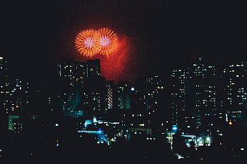 Holidays, Salute, City, Fireworks, Firework HD wallpaper