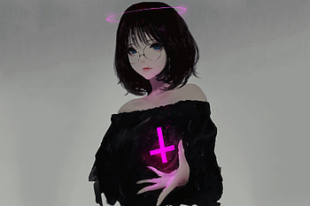 Anime Cross Girl, anime-girl, anime, artstation, artwork, digital-art HD wallpaper