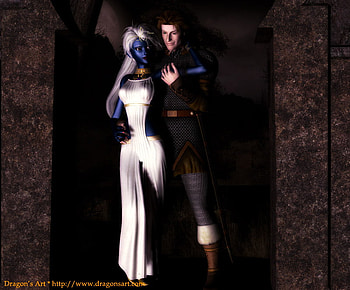Midnite Ren, couple, blue, midnite, midnight HD wallpaper