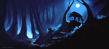 Wolf Hunting Prey , wolf, digital-art, artist, artwork, deviantart HD wallpaper