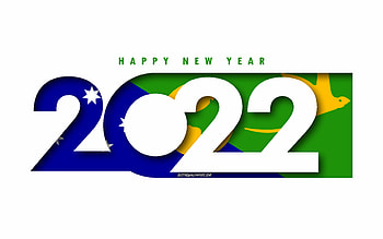 Happy New Year 2022 Christmas Island, white background, Christmas Island 2022, Christmas Island 2022 New Year, 2022 concepts, Christmas Island, Flag of Christmas Island HD wallpaper