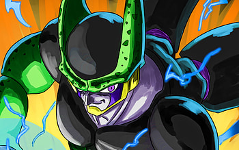 Cell Dragon Ball, abstract art, DBS, Dragon Ball, Cell, Dragon Ball Super, DBS characters, Cell DBS, artwork HD wallpaper