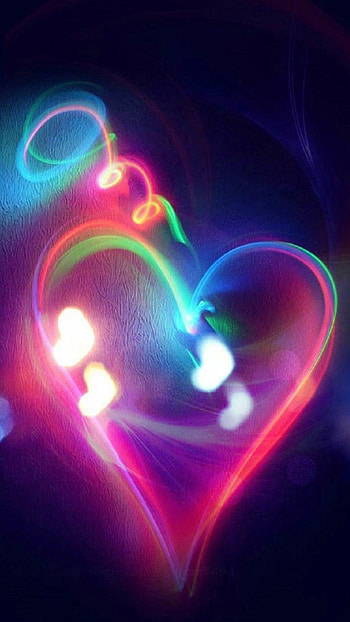 Heart, Neon hearts , Love, Romance HD phone wallpaper